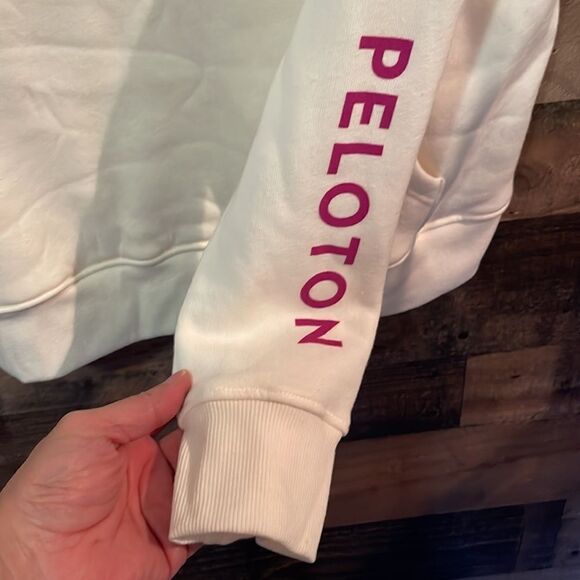 Peloton Incline Side Zip Pullover - Cream & Pink, NWT - Picture 5 of 11